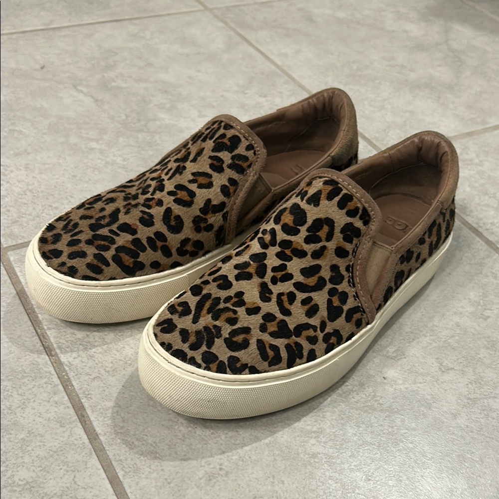 Leopard Print UGG Slip-On Sneakers